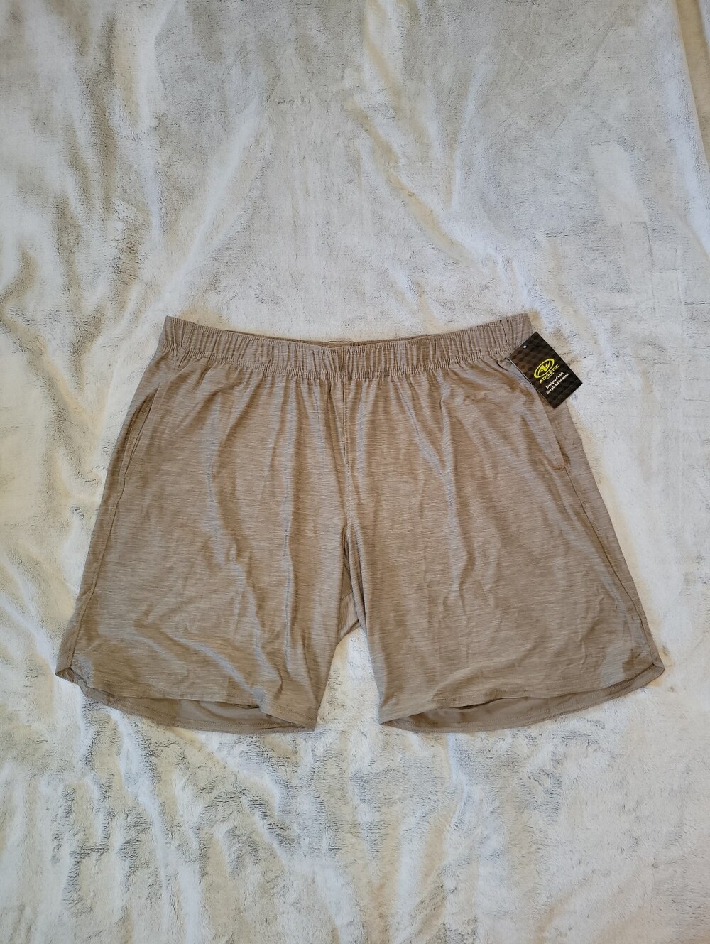 Athletic Works Mens 2XL Brown Shorts Gym Training Basketball Athleisure Lounge